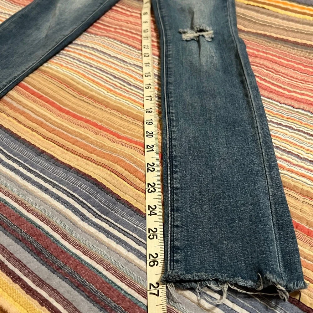 Hudson Kids Jeans Distressed Frayed Hem Skinny Blue Denim Pants Size‎ 14